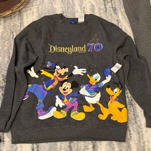 Disneyland 70th Anniversary‎ Gray Crewneck Sweater